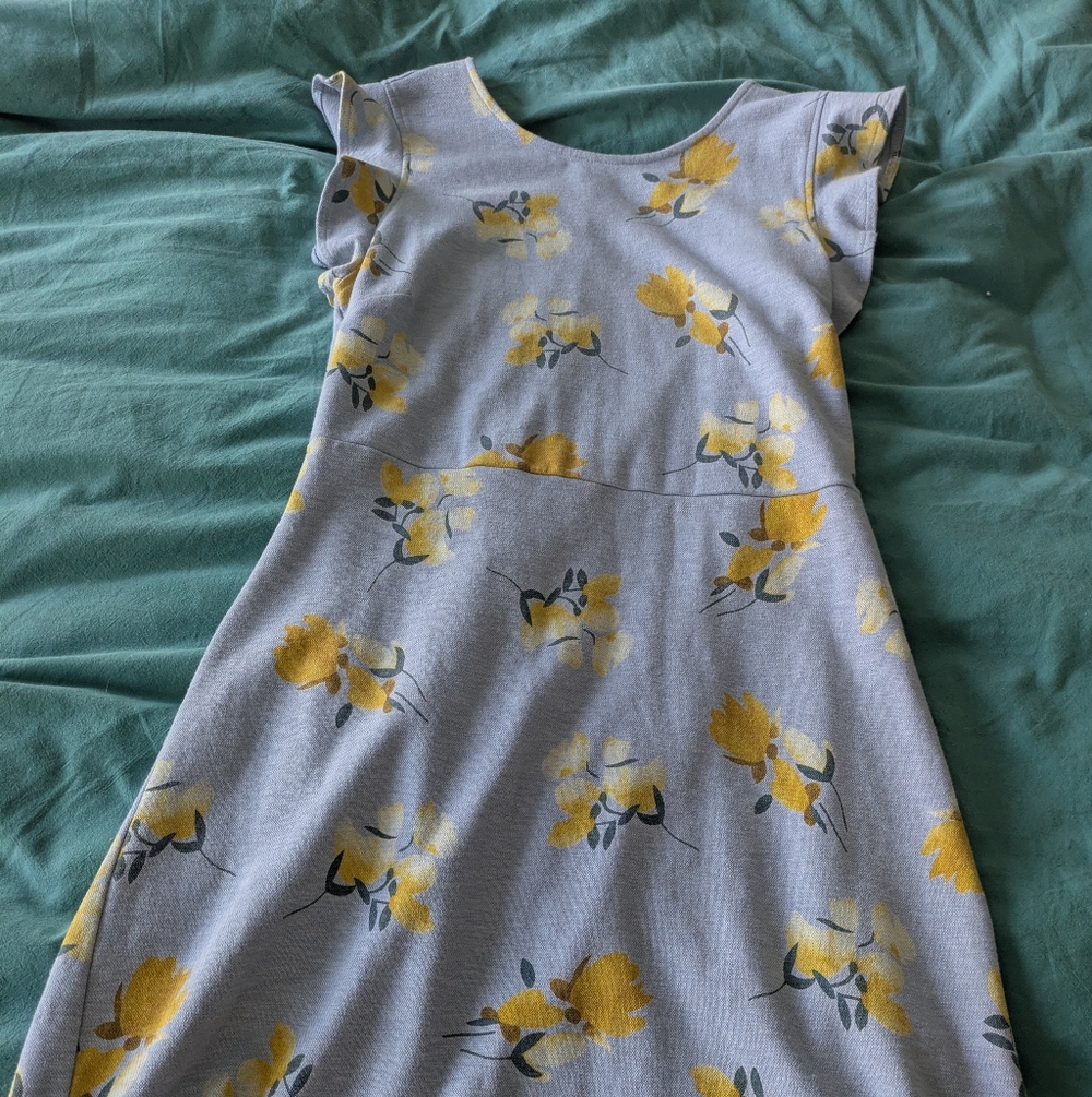 Vintage Midi Dress With Yellow Flowers Size 16 Dip Plus Size Floral Feminine